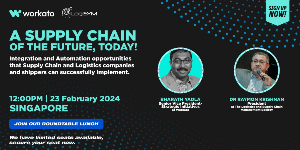 A Supply Chain of the Future, Today! Integration and Automation opportunities that Supply Chain and Logistics companies and shippers can successfully implement. webinar banner