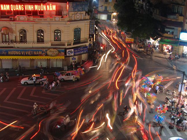 Street Life in Hanoi - the capital city of Vietnam